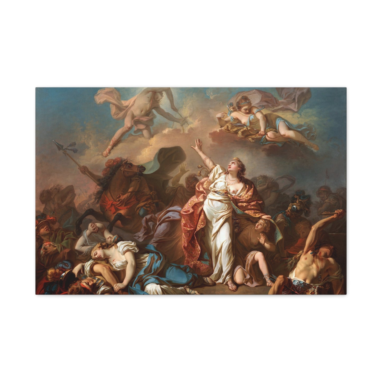 Apollo and Diana Attacking the Children of Niobe - Canvas Wrap