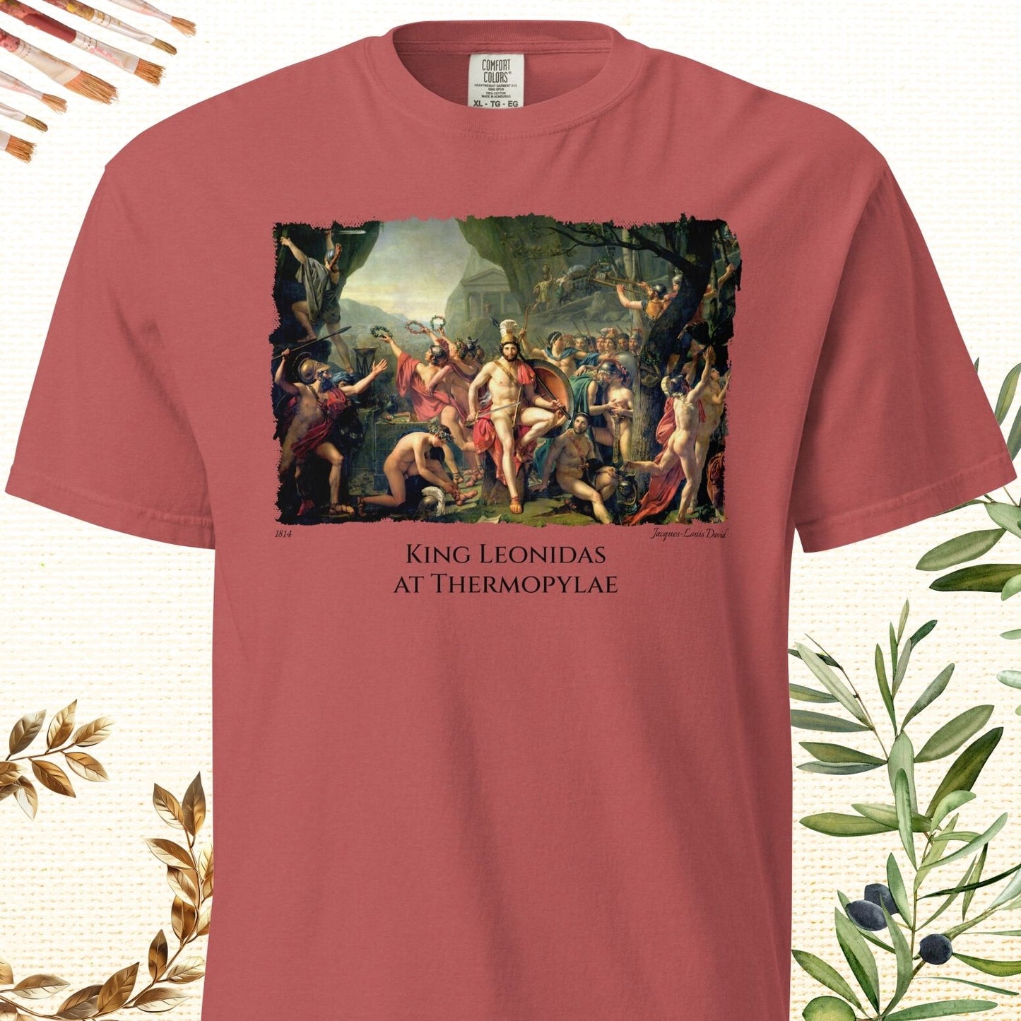 King Leonidas at Thermopylae - Fine Art T-Shirt