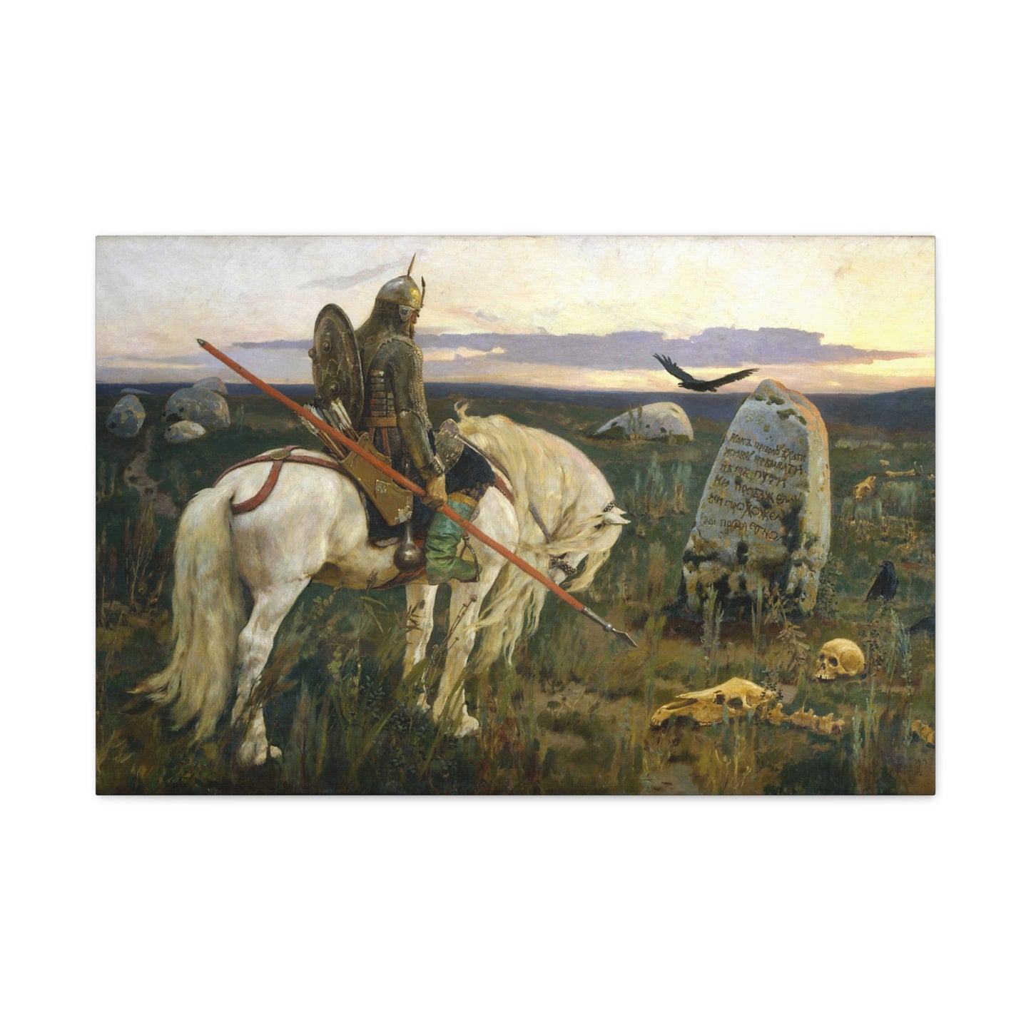Knight at the Crossroads - Canvas Wrap
