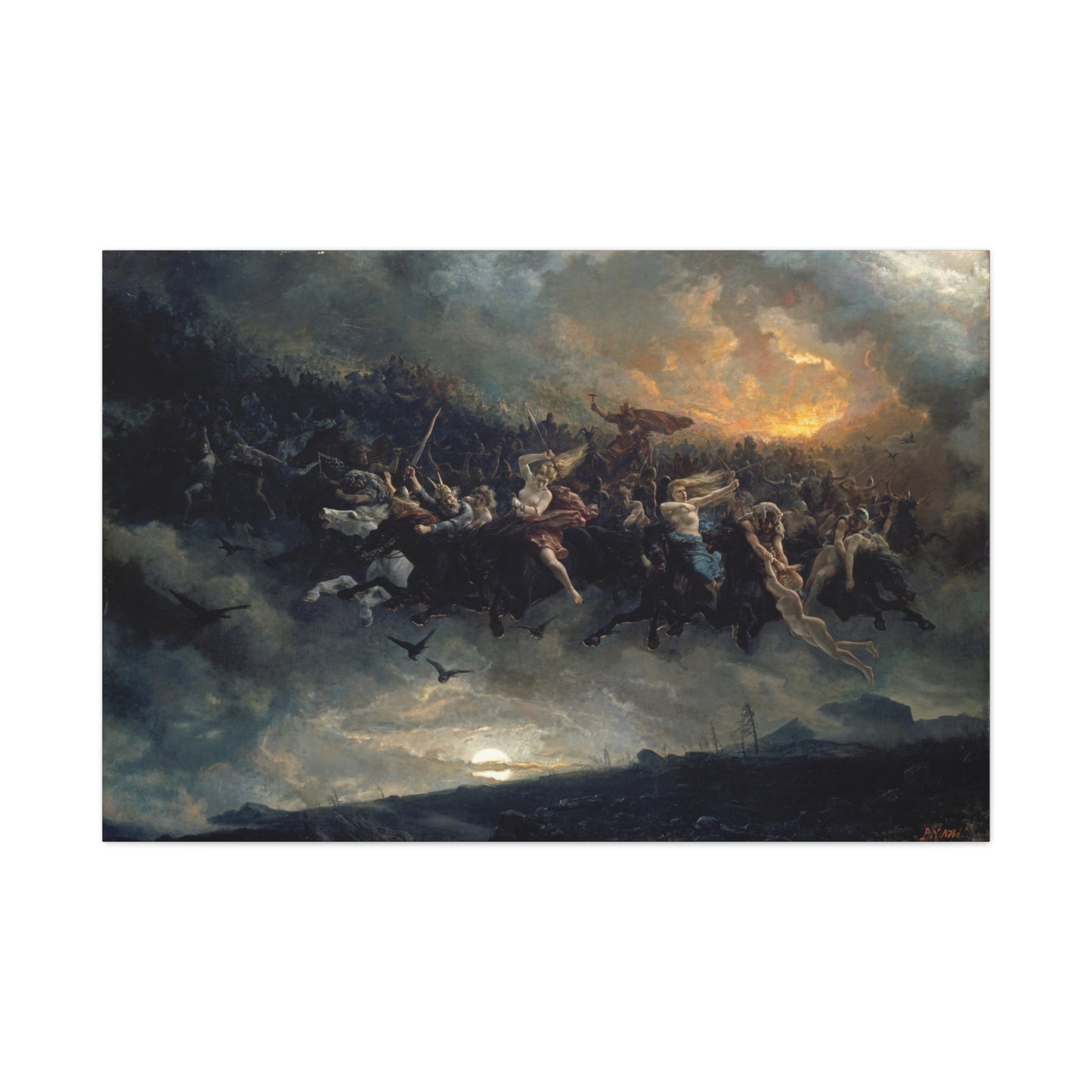 The Wild Hunt of Odin - Canvas Wrap