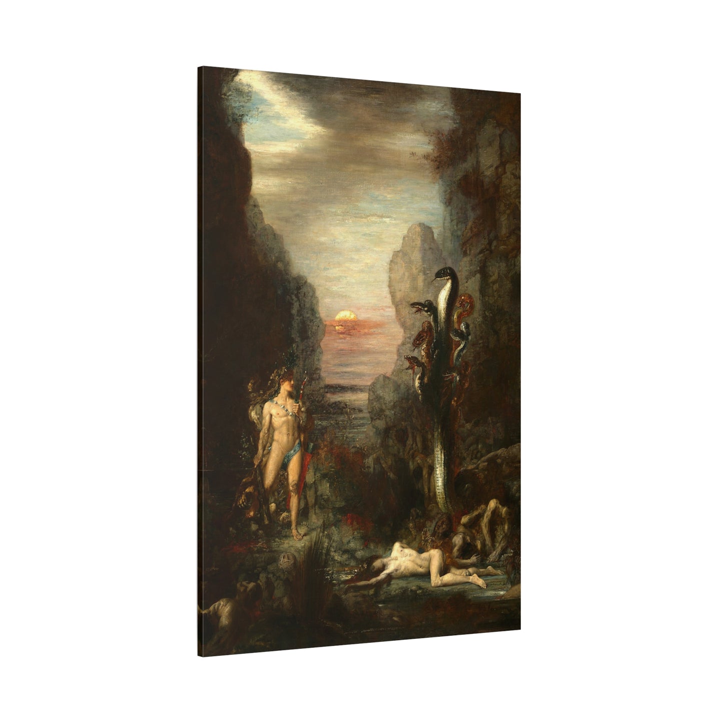 Hercules and the Lernaean Hydra - Canvas Wrap
