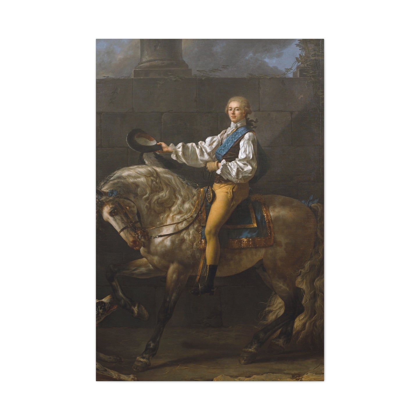Equestrian portrait of Stanisław Kostka Potocki - Canvas Wrap