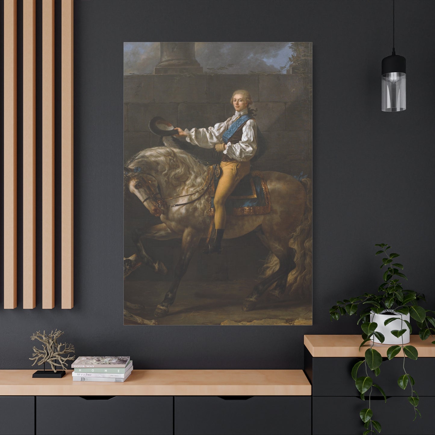 Equestrian portrait of Stanisław Kostka Potocki - Canvas Wrap