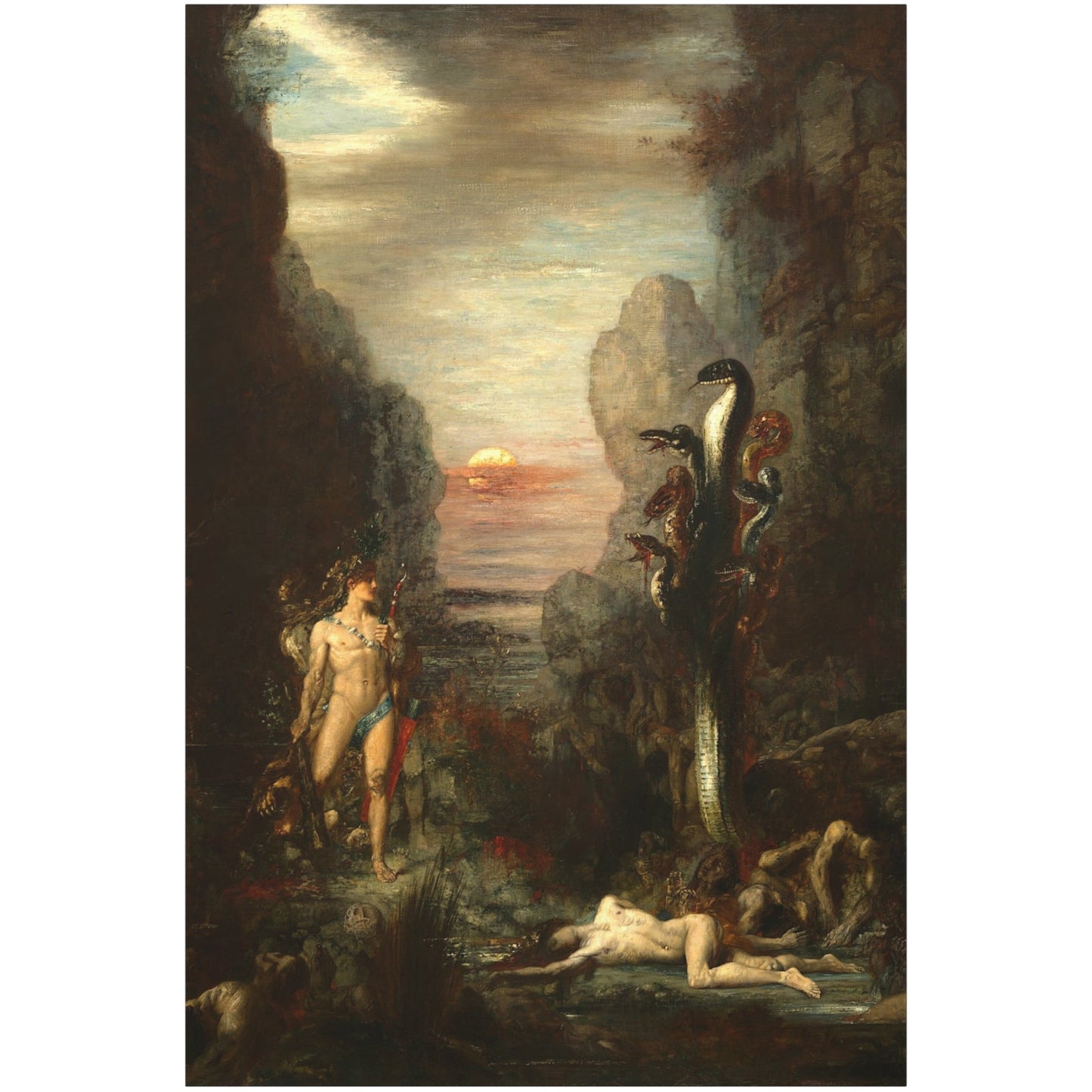 Hercules and the Lernaean Hydra - Canvas Wrap