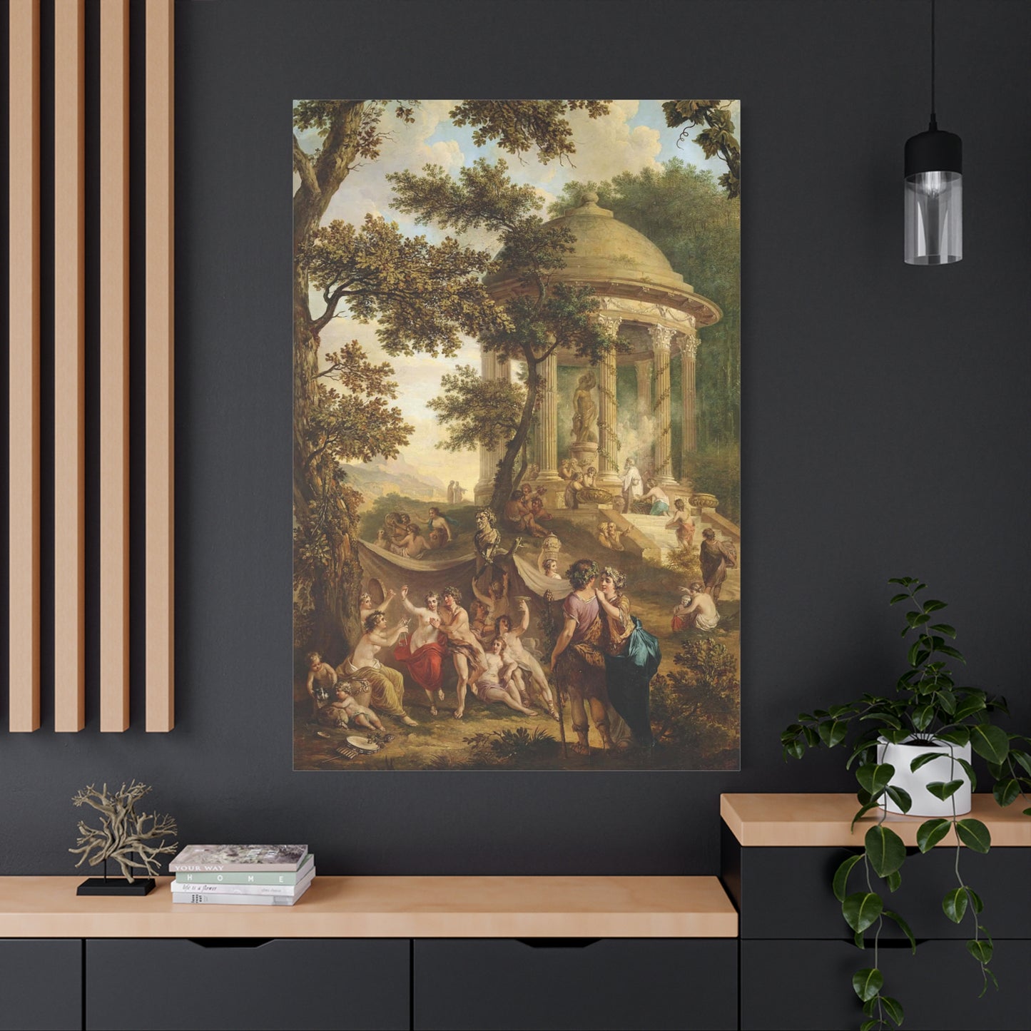 A Bacchanal In A Wooded Landscape - Canvas Wrap