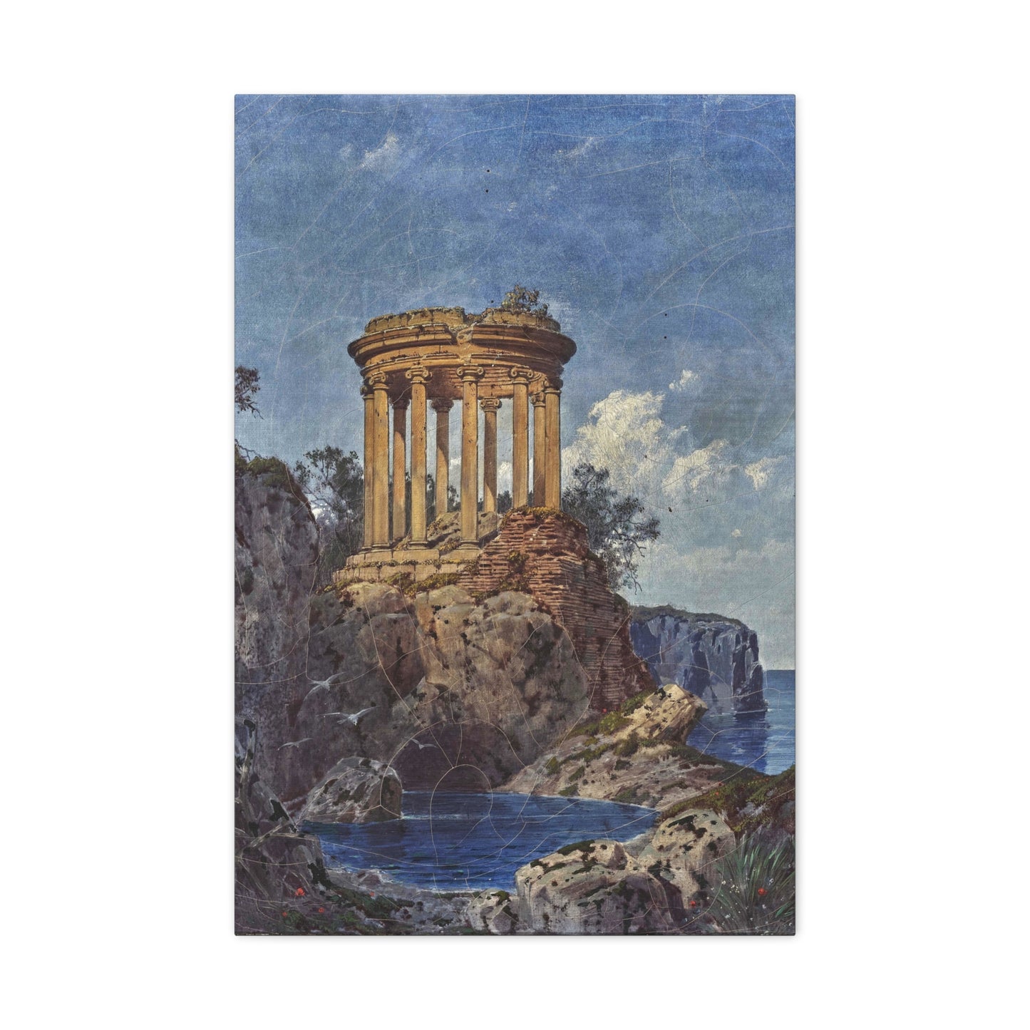 Temples on the Seashore - Canvas Wrap