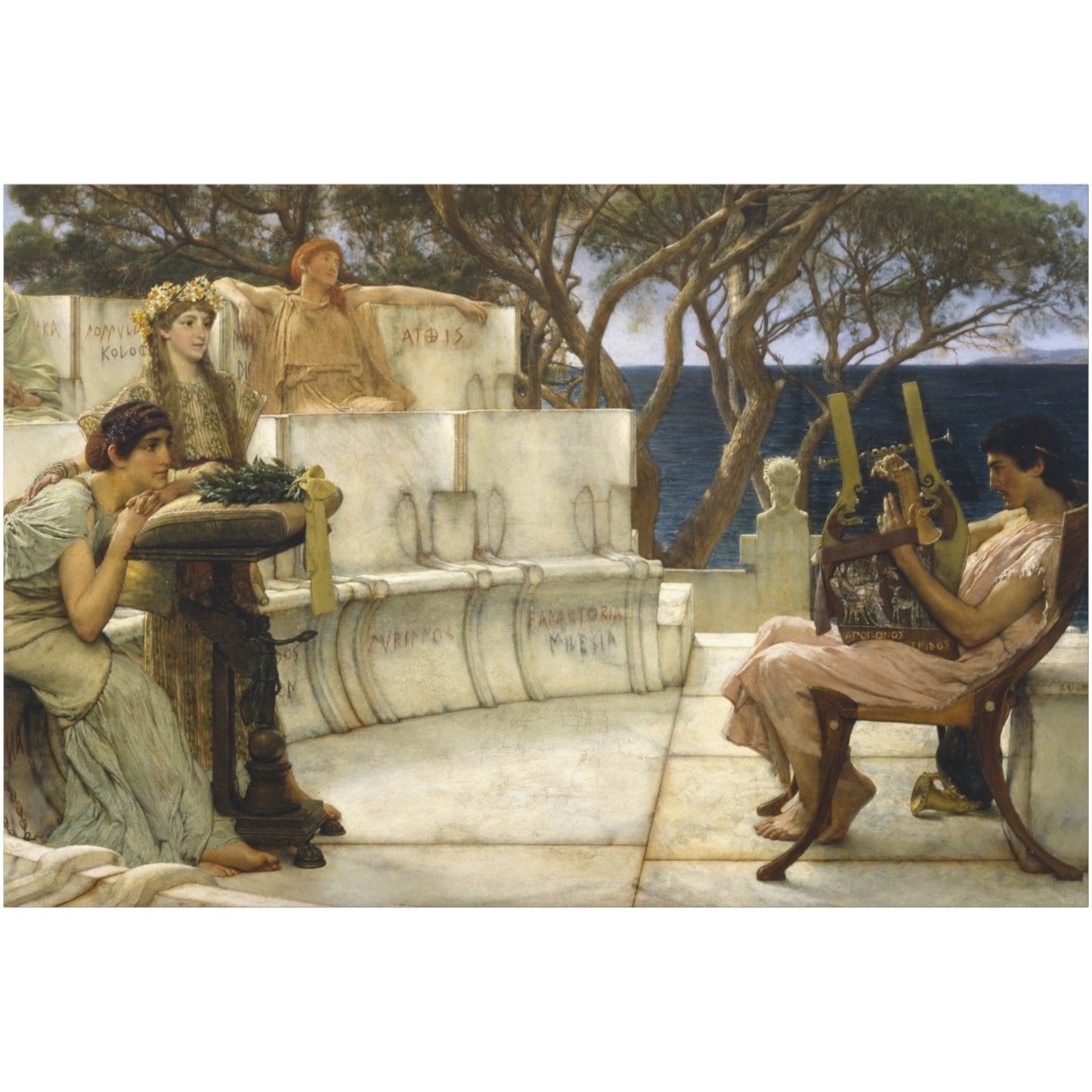Sappho and Alcaeus - Canvas Wrap