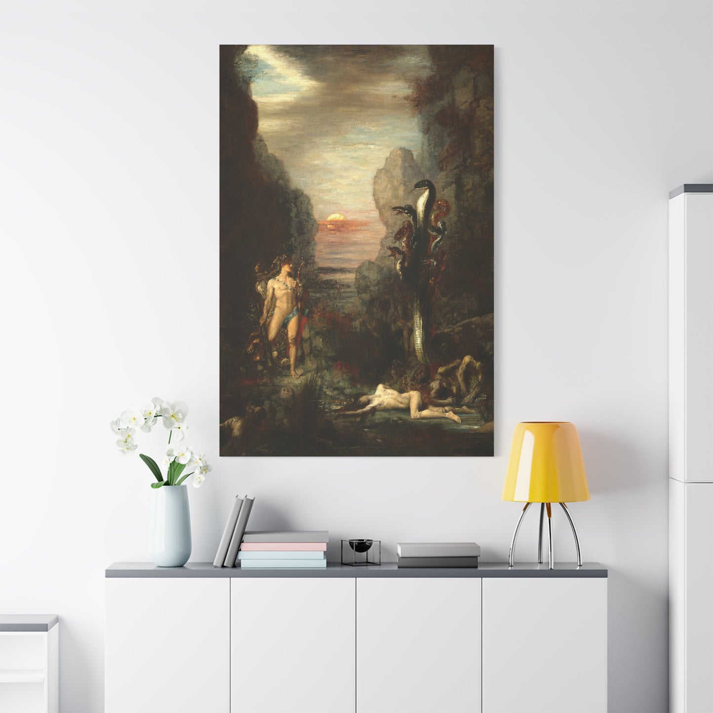 Hercules and the Lernaean Hydra - Canvas Wrap