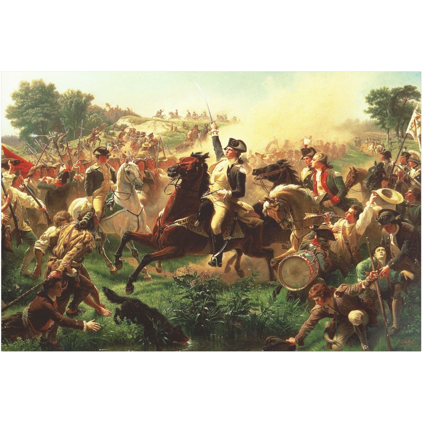 Washington Rallying the Troops at Monmouth - Canvas Wrap