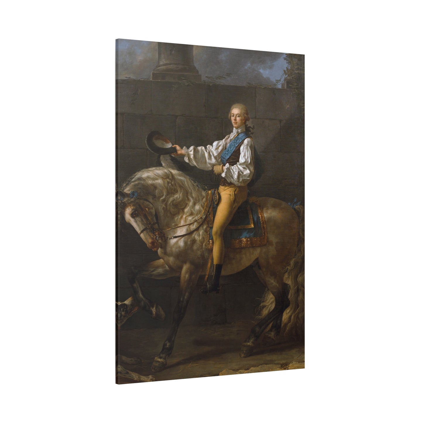 Equestrian portrait of Stanisław Kostka Potocki - Canvas Wrap