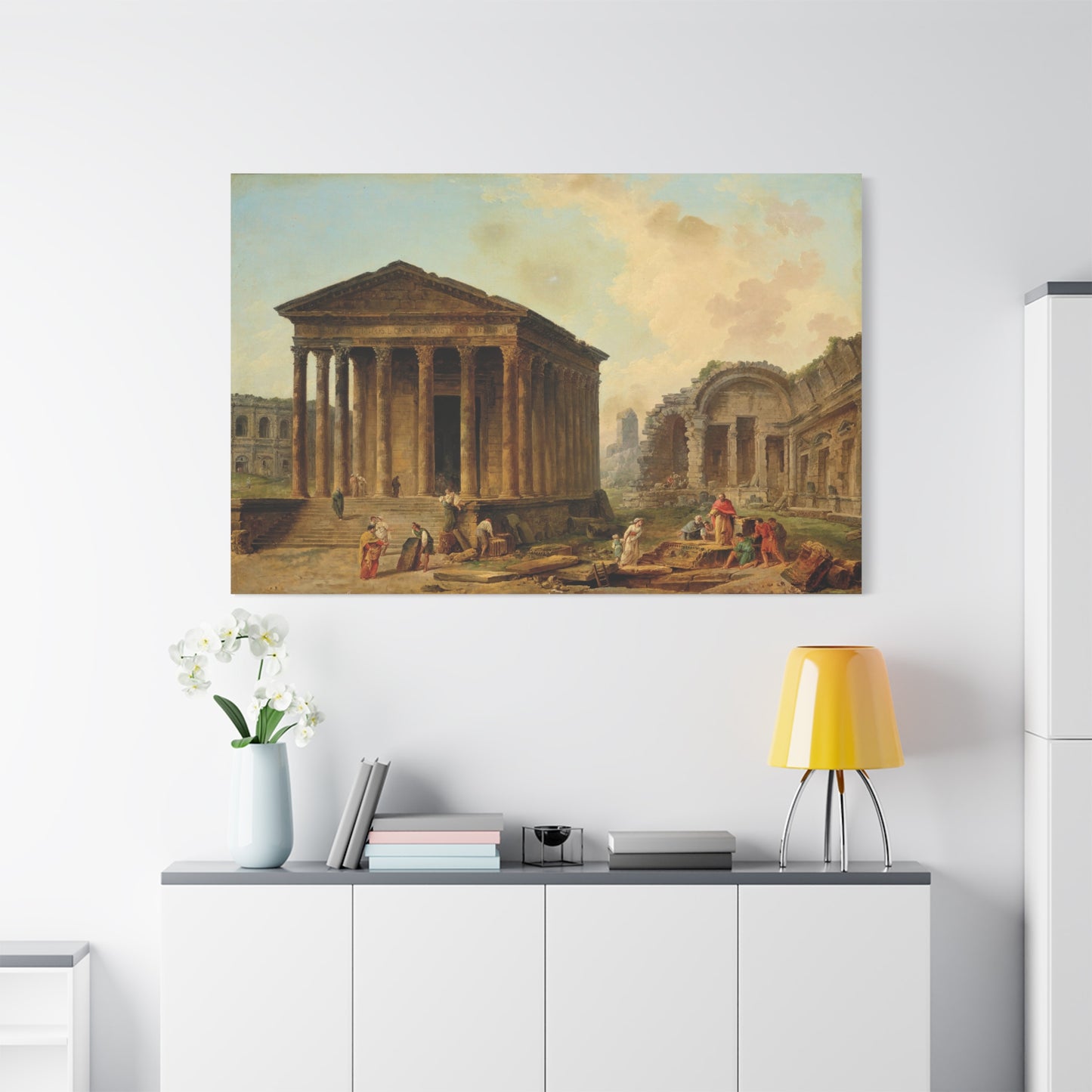 Architectural Caprice with Monuments of Nimes - Canvas Wrap