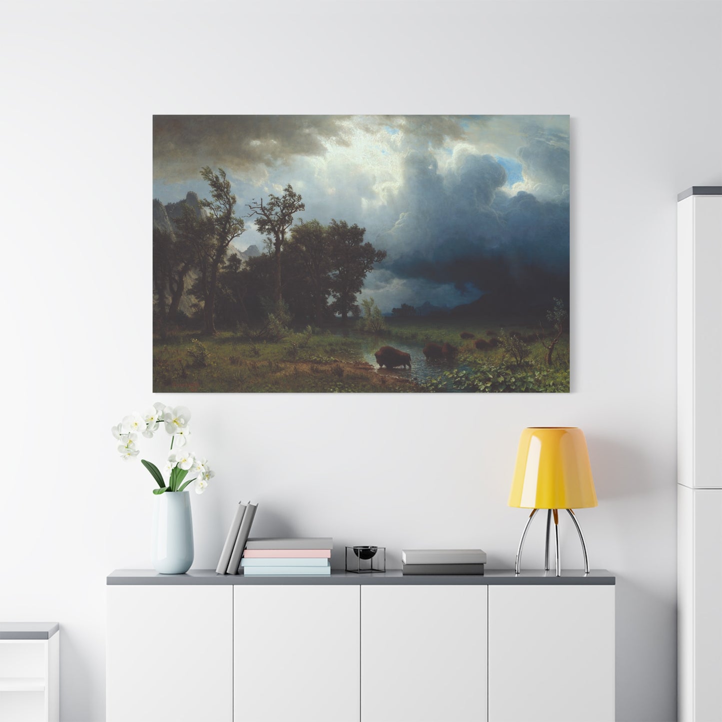 Buffalo Trail, The Impending Storm - Canvas Wrap