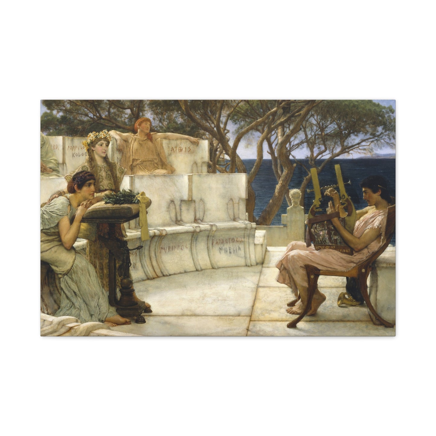 Sappho and Alcaeus - Canvas Wrap