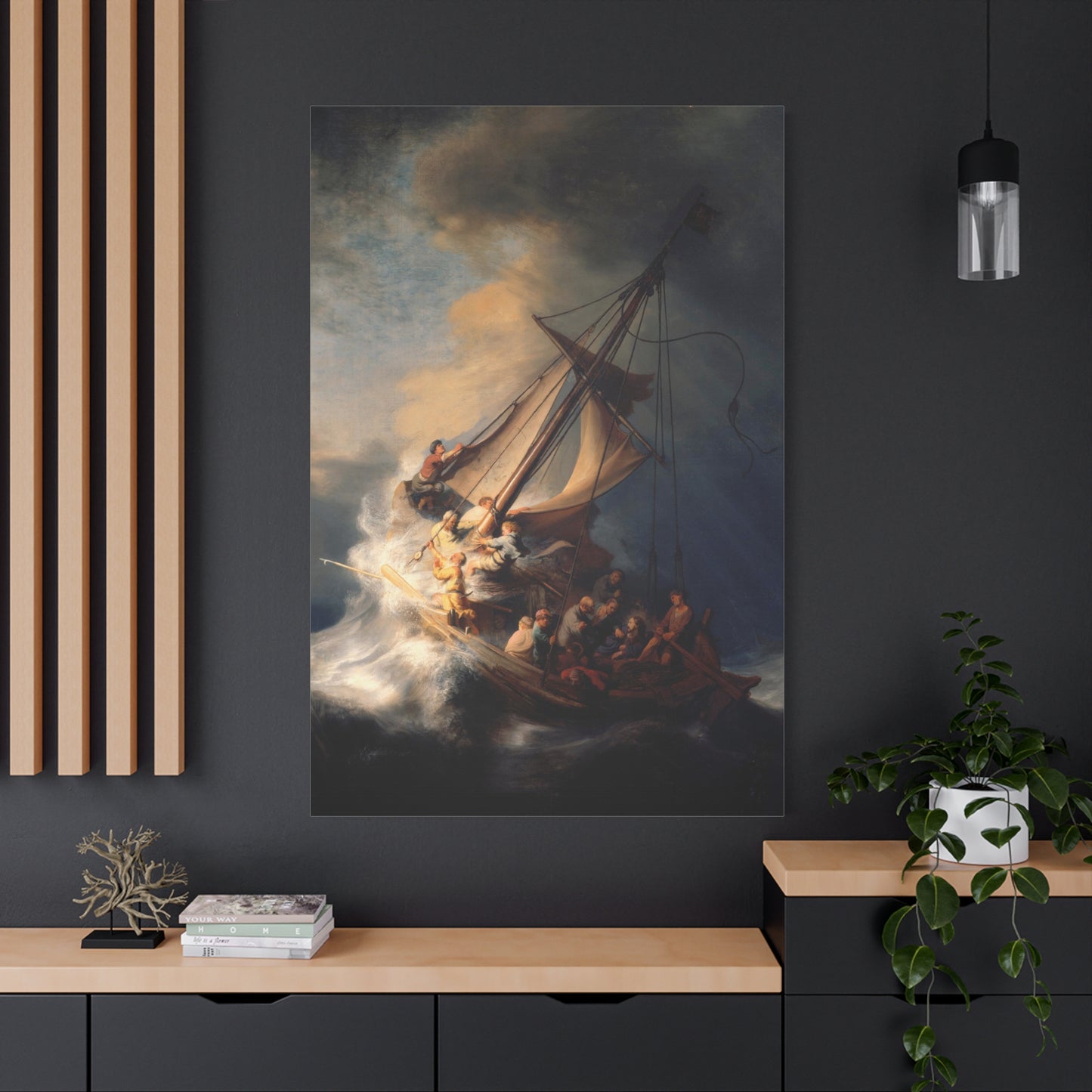 Christ in the Storm on the Lake of Galilee - Canvas Wrap