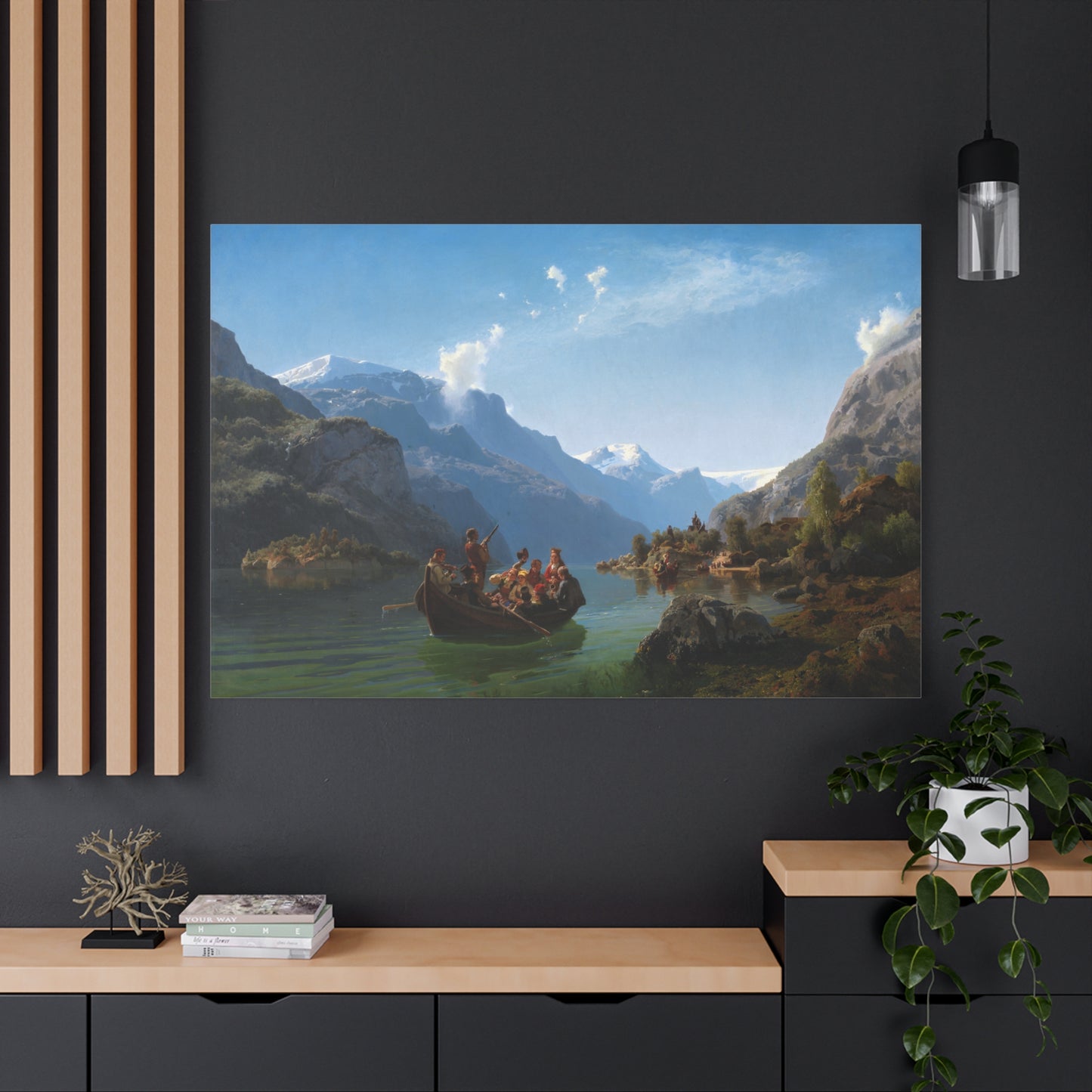 Bridal Procession on the Hardangerfjord - Canvas Wrap