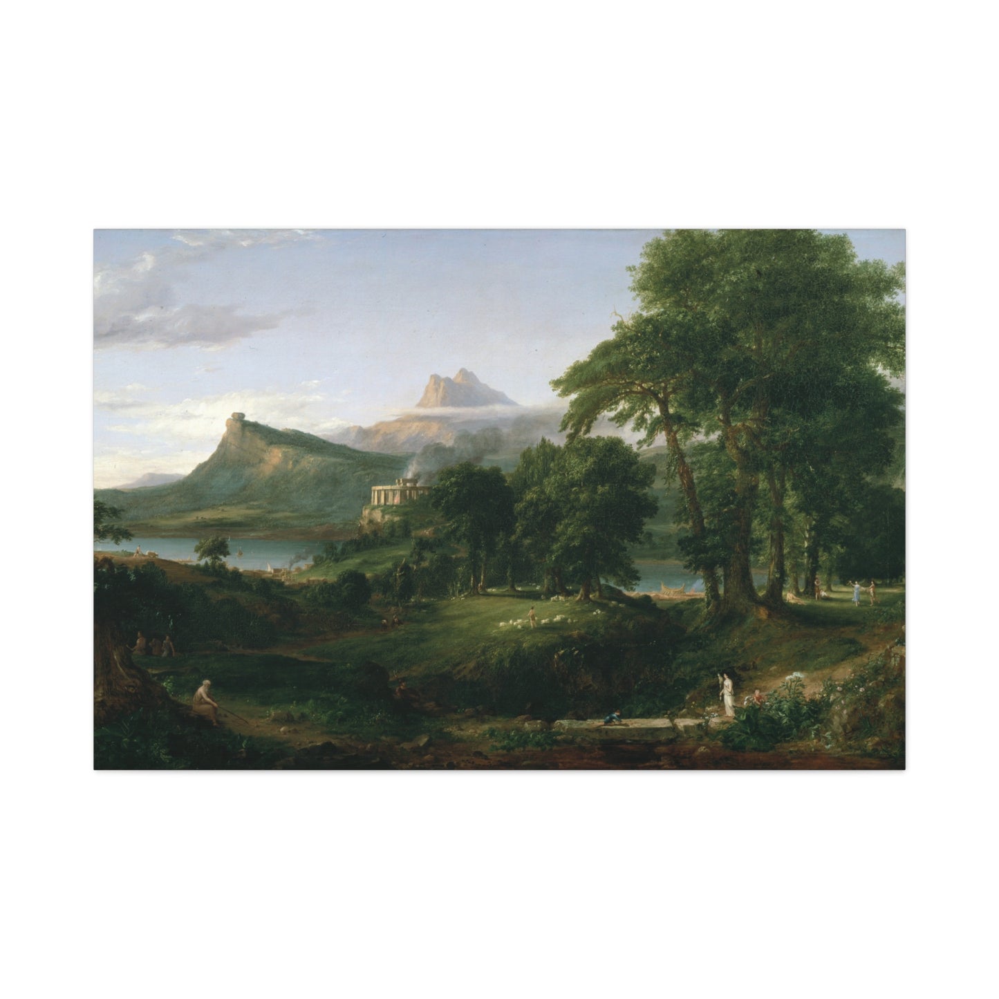 The Course of Empire, The Arcadian State - Canvas Wrap