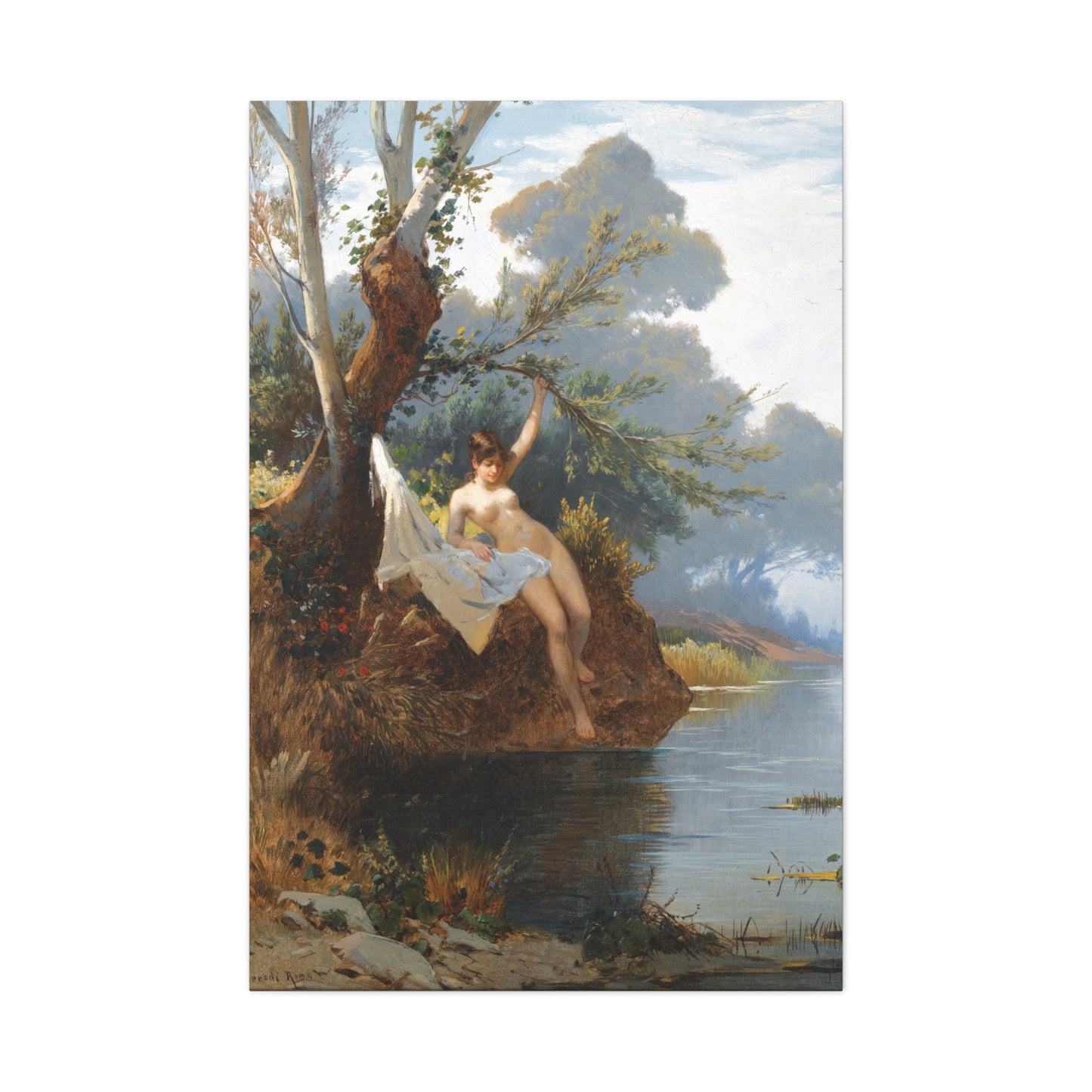 By the Riverbank - Canvas Wrap