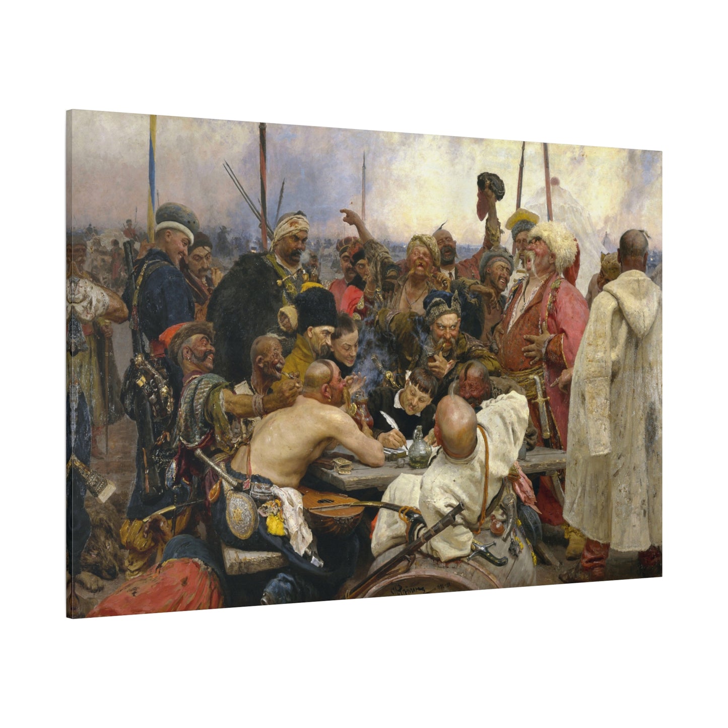 Reply of the Zaporozhian Cossacks - Canvas Wrap
