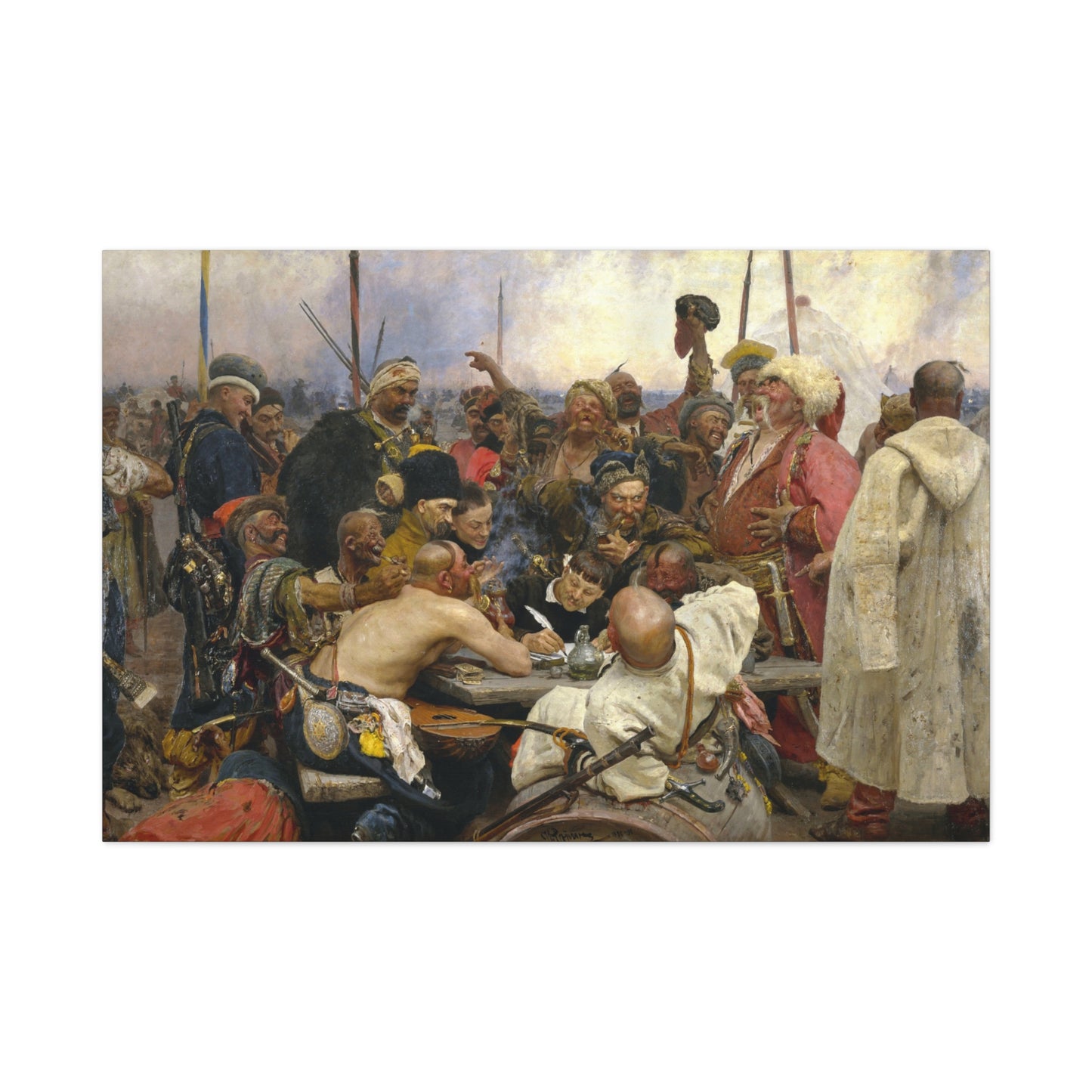 Reply of the Zaporozhian Cossacks - Canvas Wrap