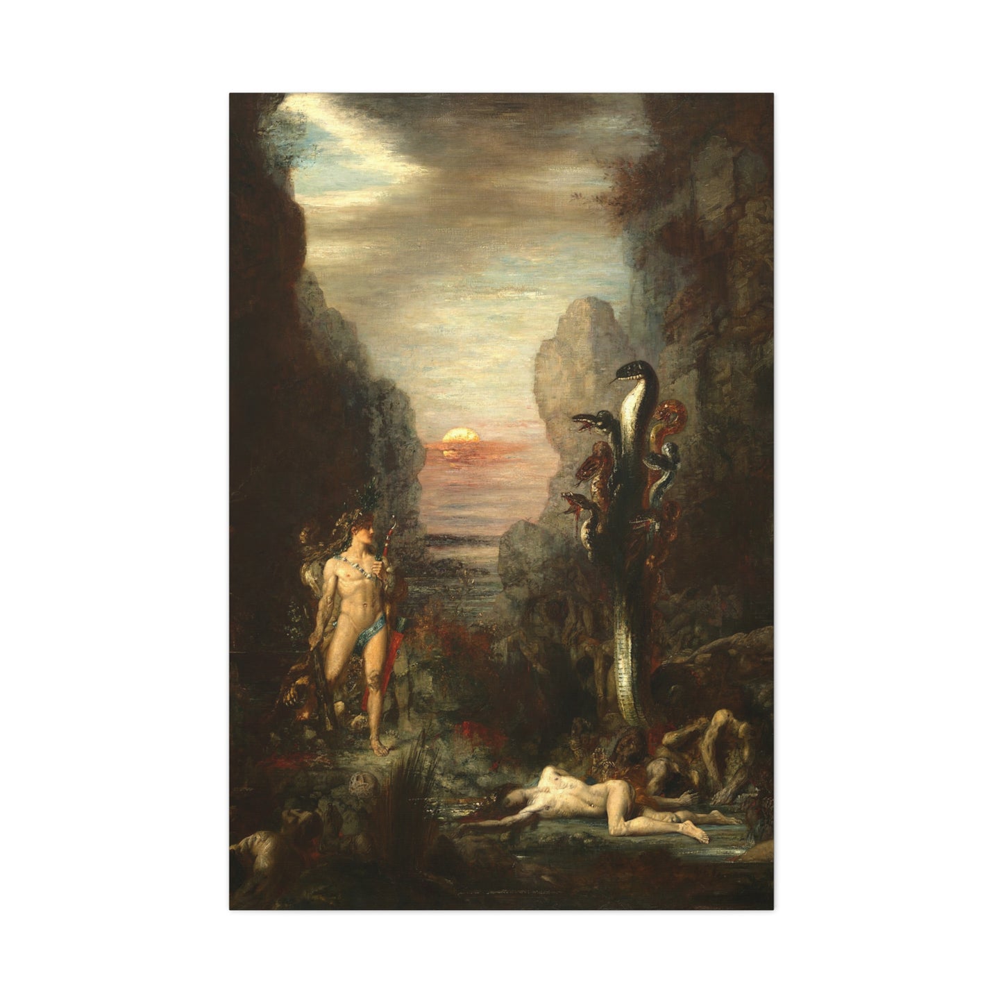 Hercules and the Lernaean Hydra - Canvas Wrap