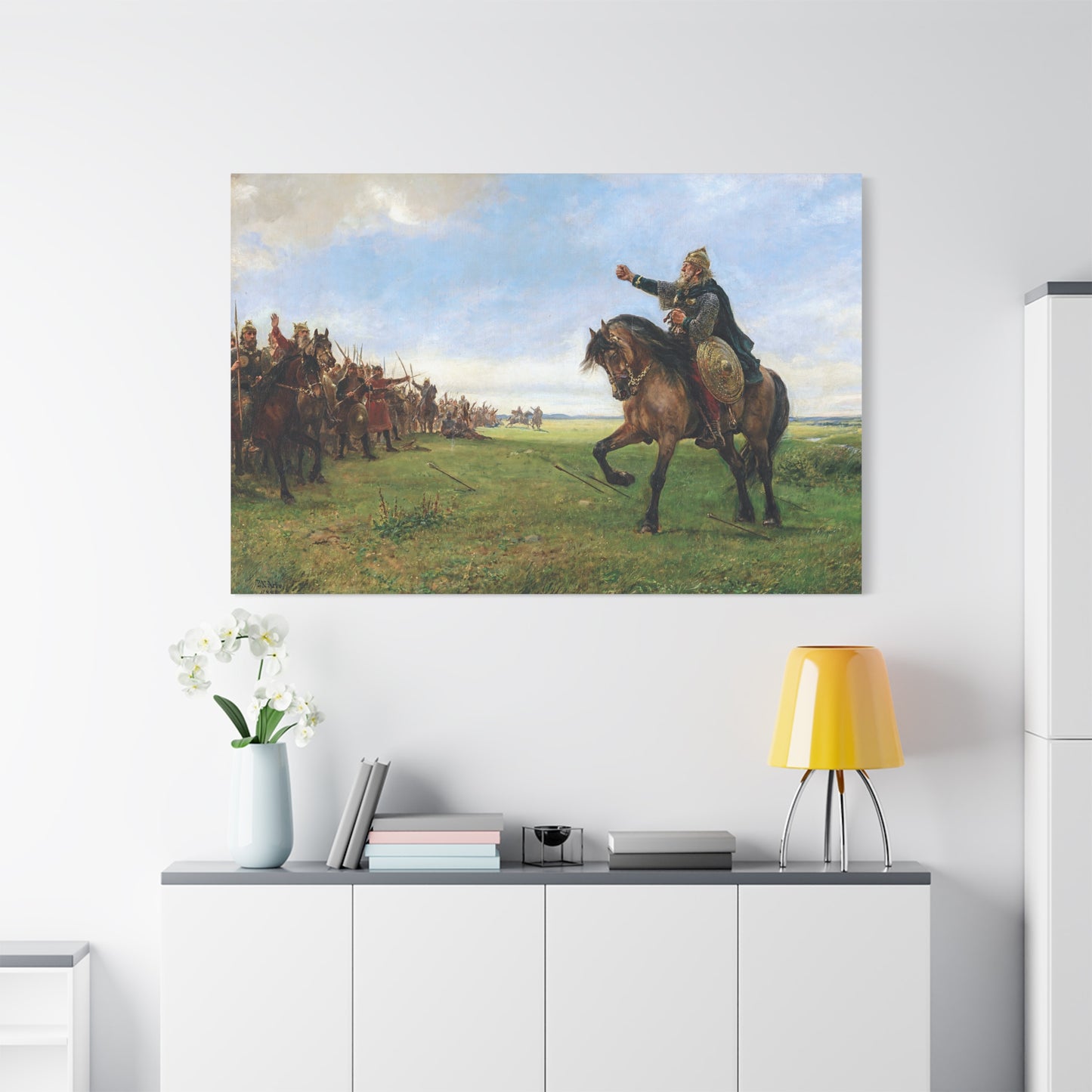 Gizur challenges the Huns - Canvas Wrap