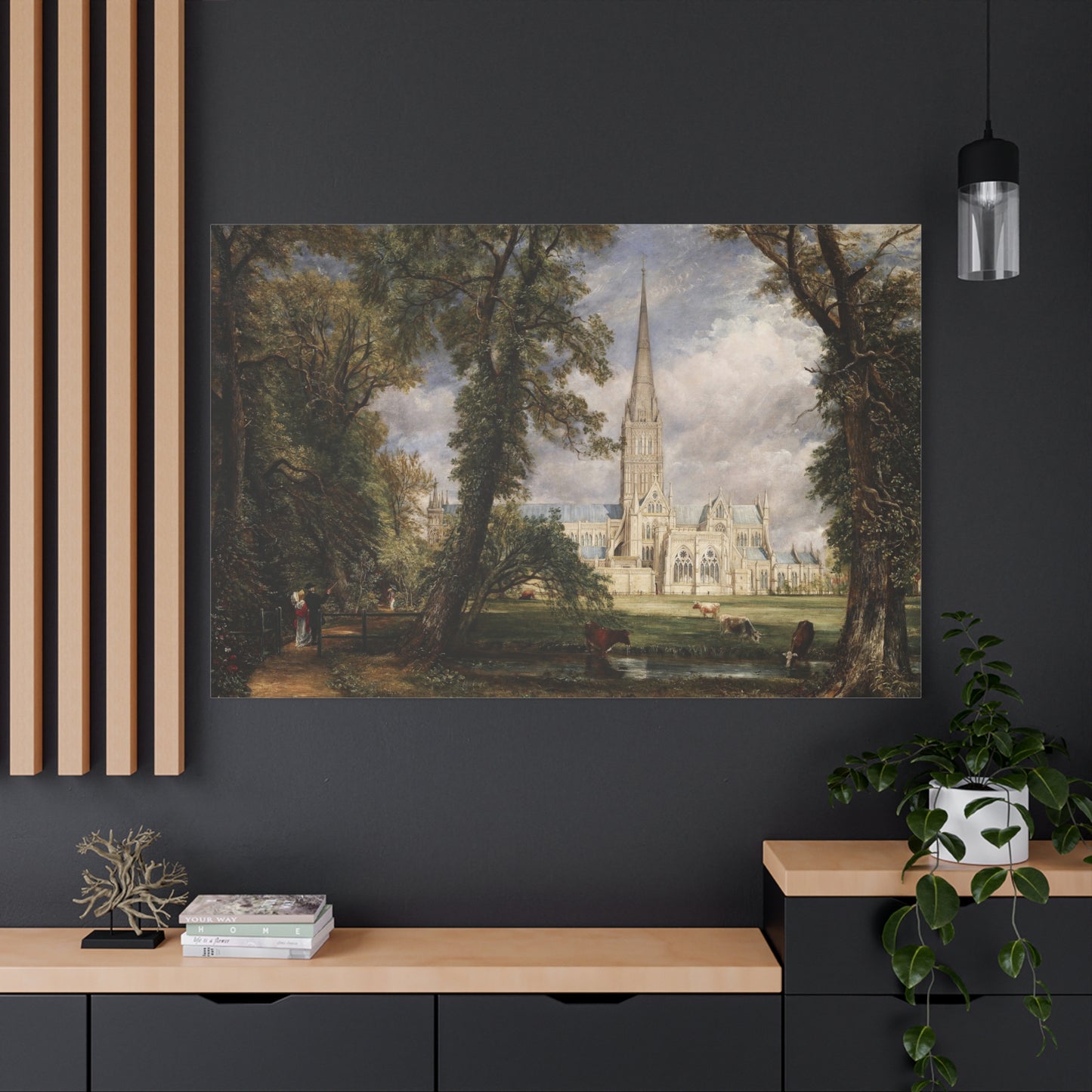 Salisbury Cathedral from the Bishop's Garden - Canvas Wrap