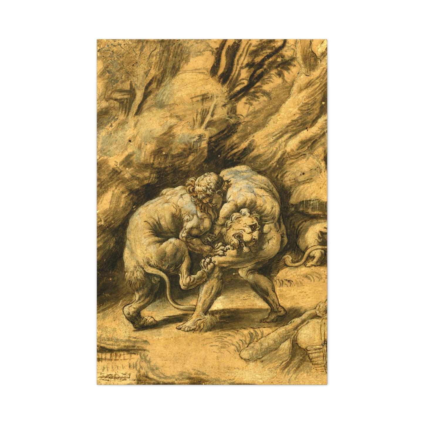 Hercules and the Nemian Lion - Canvas Wrap