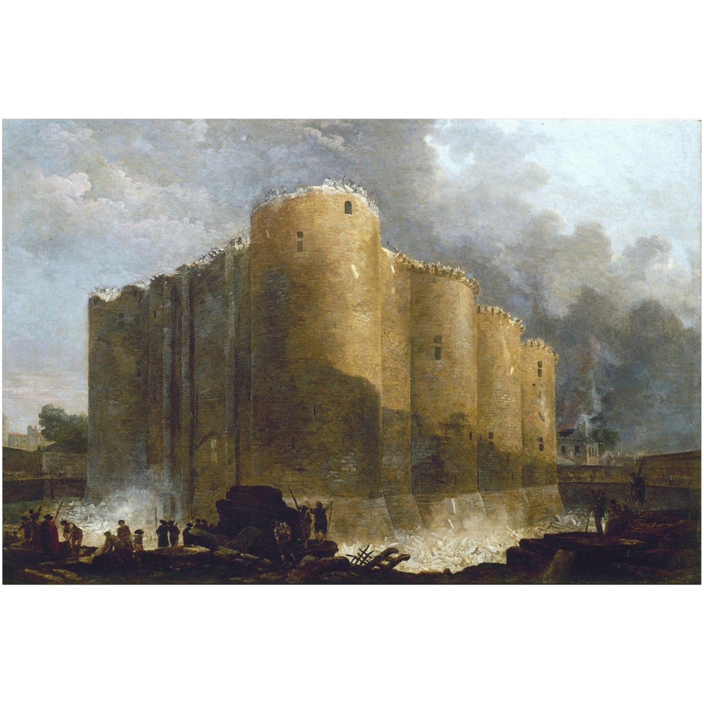 The Bastille in the first days of its demolition - Canvas Wrap
