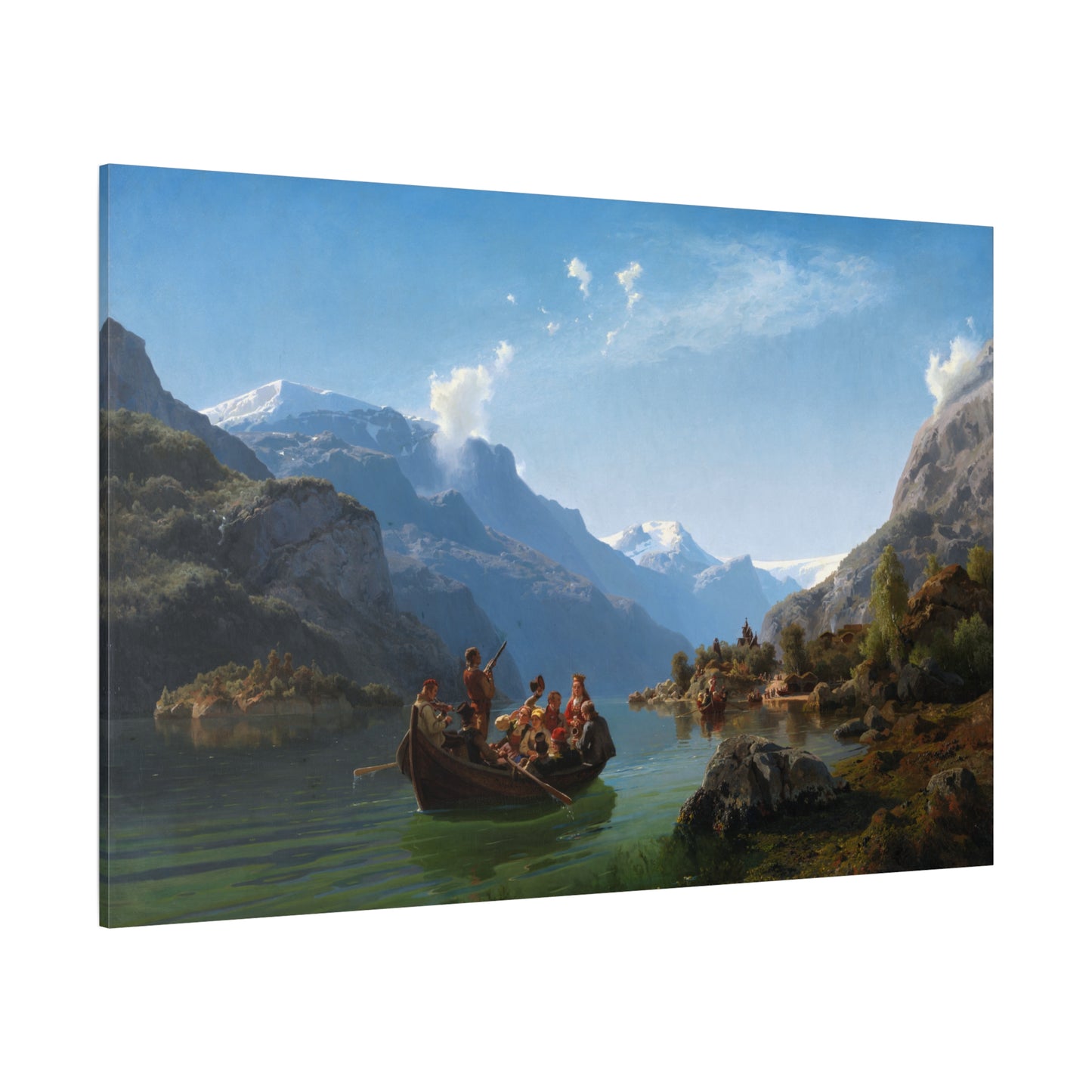 Bridal Procession on the Hardangerfjord - Canvas Wrap