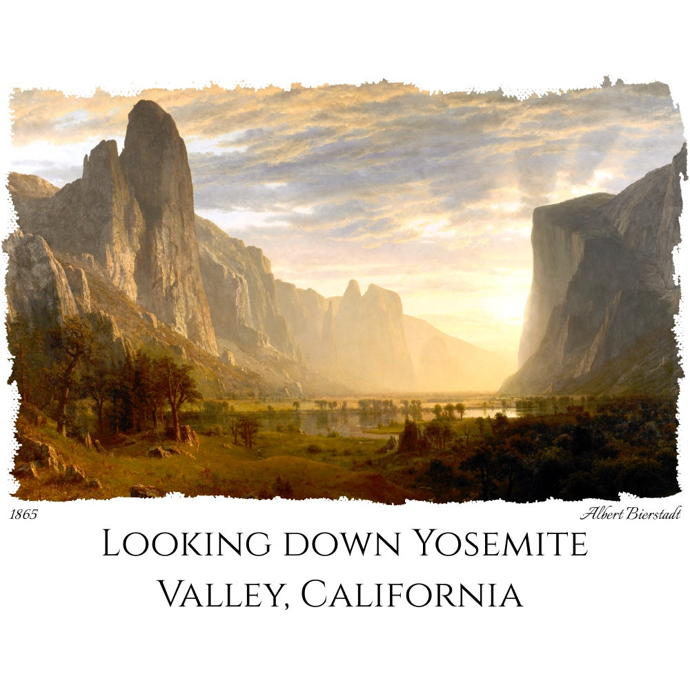 Looking Down Yosemite Valley, California - Fine Art T-Shirt