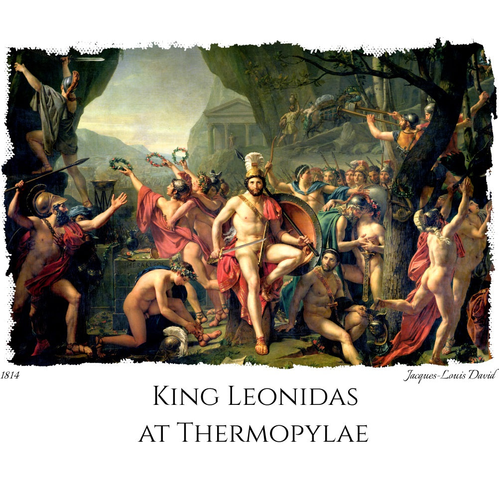 King Leonidas at Thermopylae - Fine Art T-Shirt