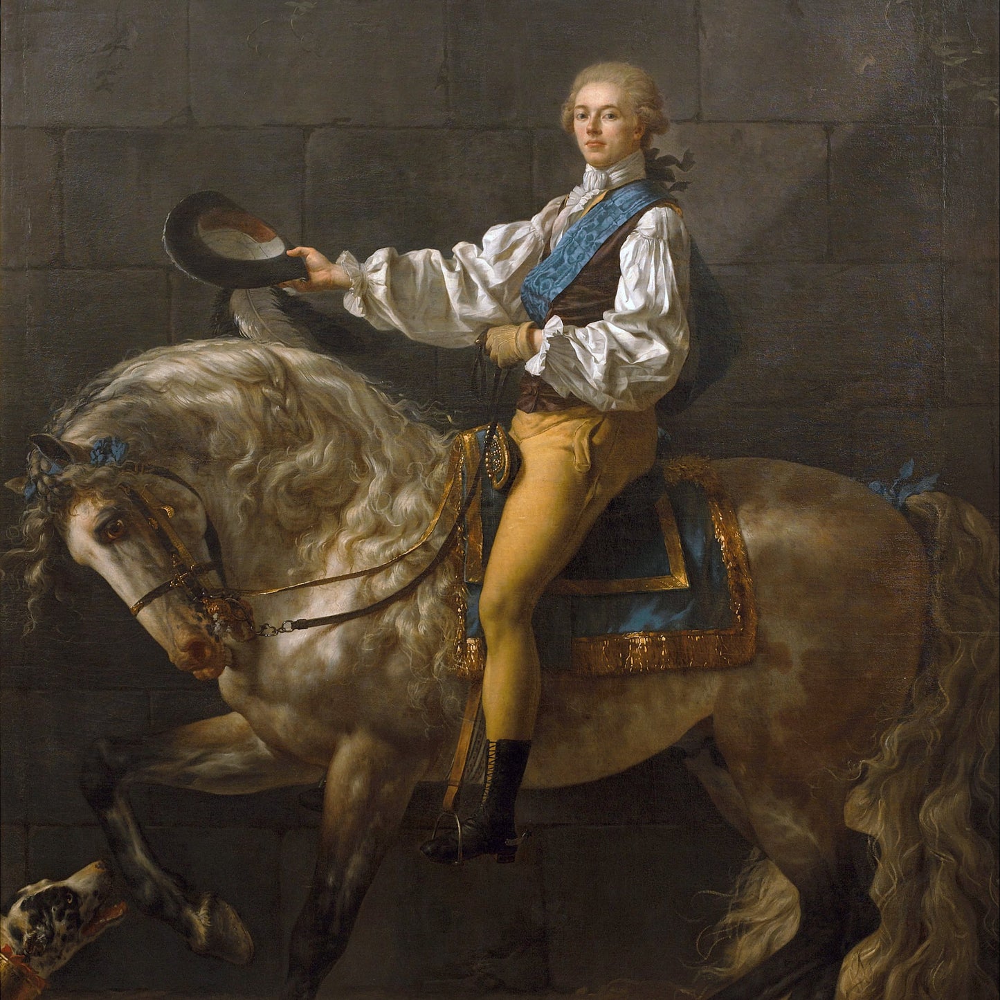 Equestrian portrait of Stanisław Kostka Potocki - Canvas Wrap