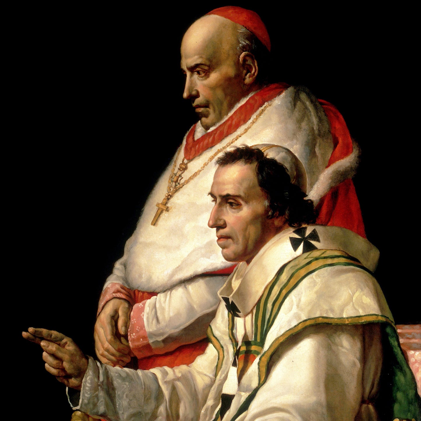 Pope Pius VII and Cardinal Caprara - Canvas Wrap