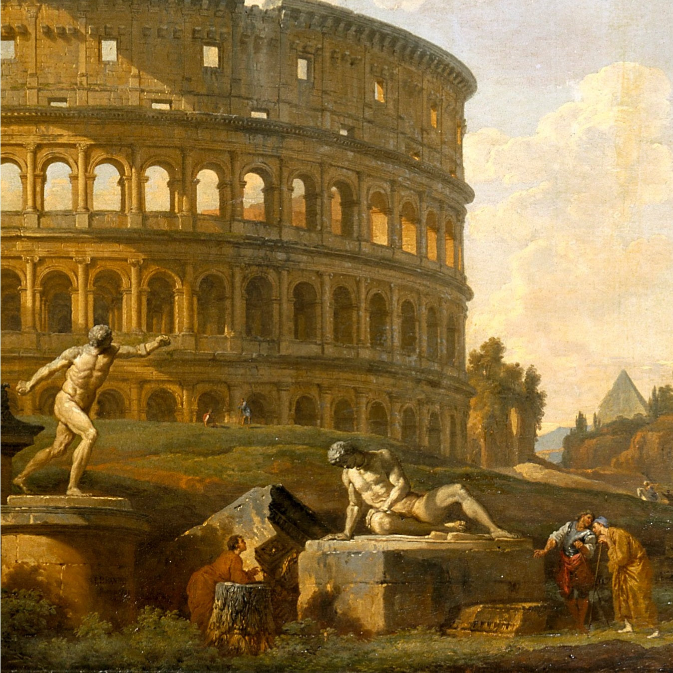Roman Capriccio The Colosseum and Other Monuments - Canvas Wrap