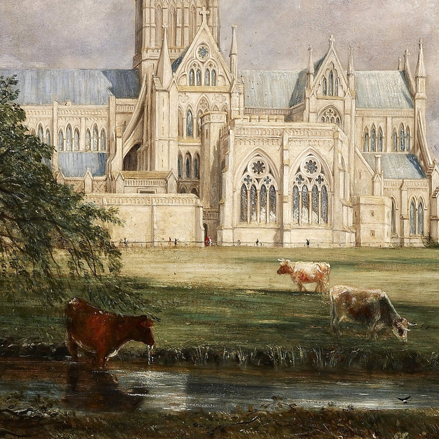 Salisbury Cathedral from the Bishop's Garden - Canvas Wrap