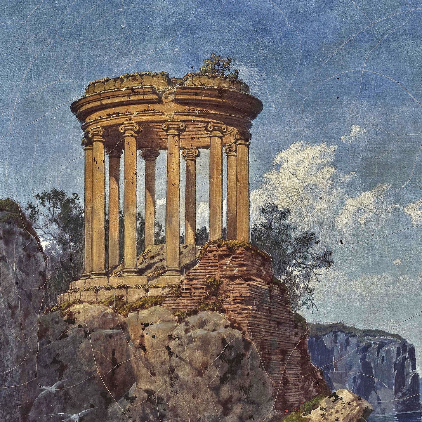 Temples on the Seashore - Canvas Wrap