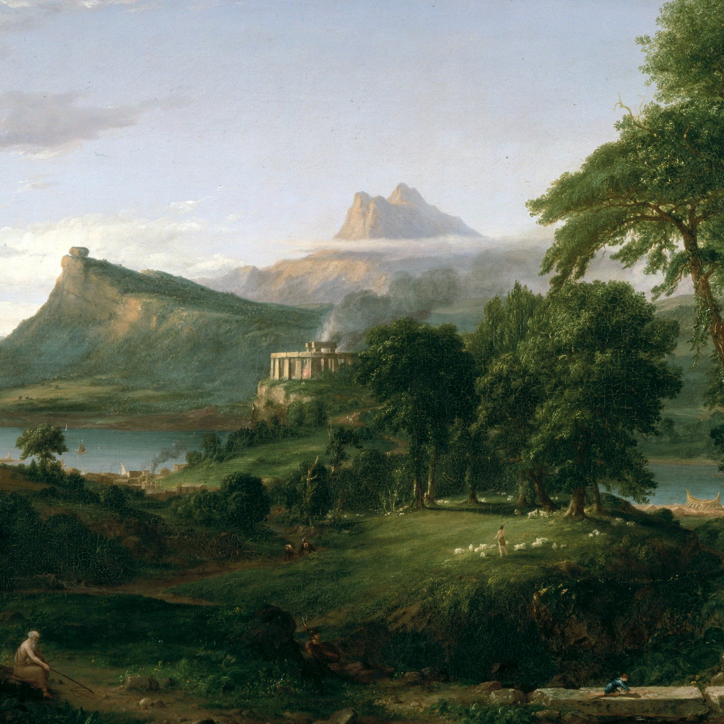 The Course of Empire, The Arcadian State - Canvas Wrap