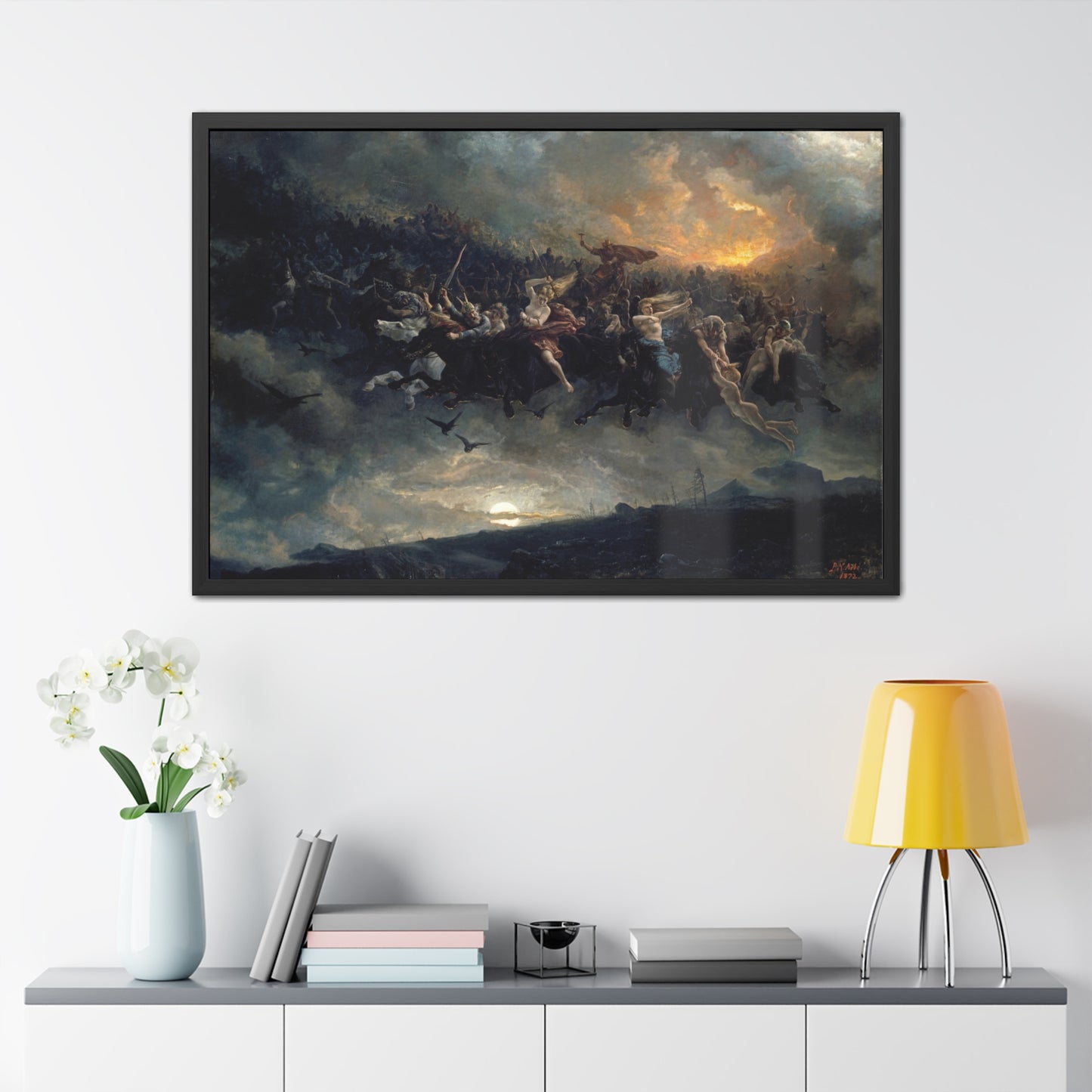 The Wild Hunt of Odin - Framed Print