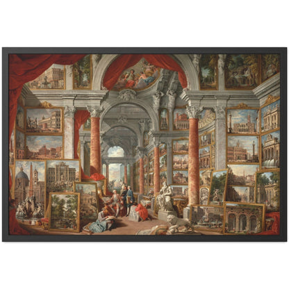 Picture Gallery with Views of Modern Rome - Framed Print