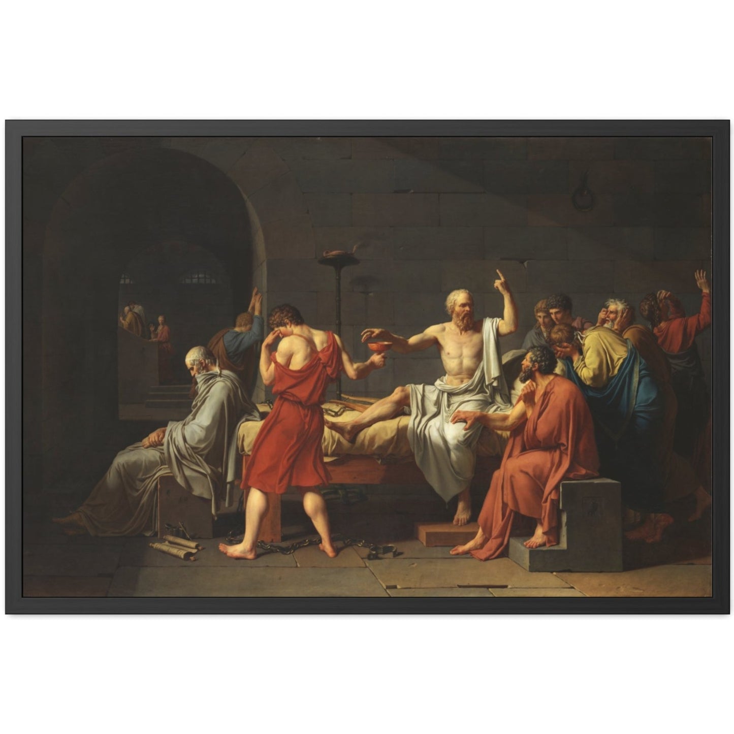 The Death of Socrates - Framed Print