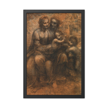 Virgin and Child with St Anne and John the Baptist - Framed Print