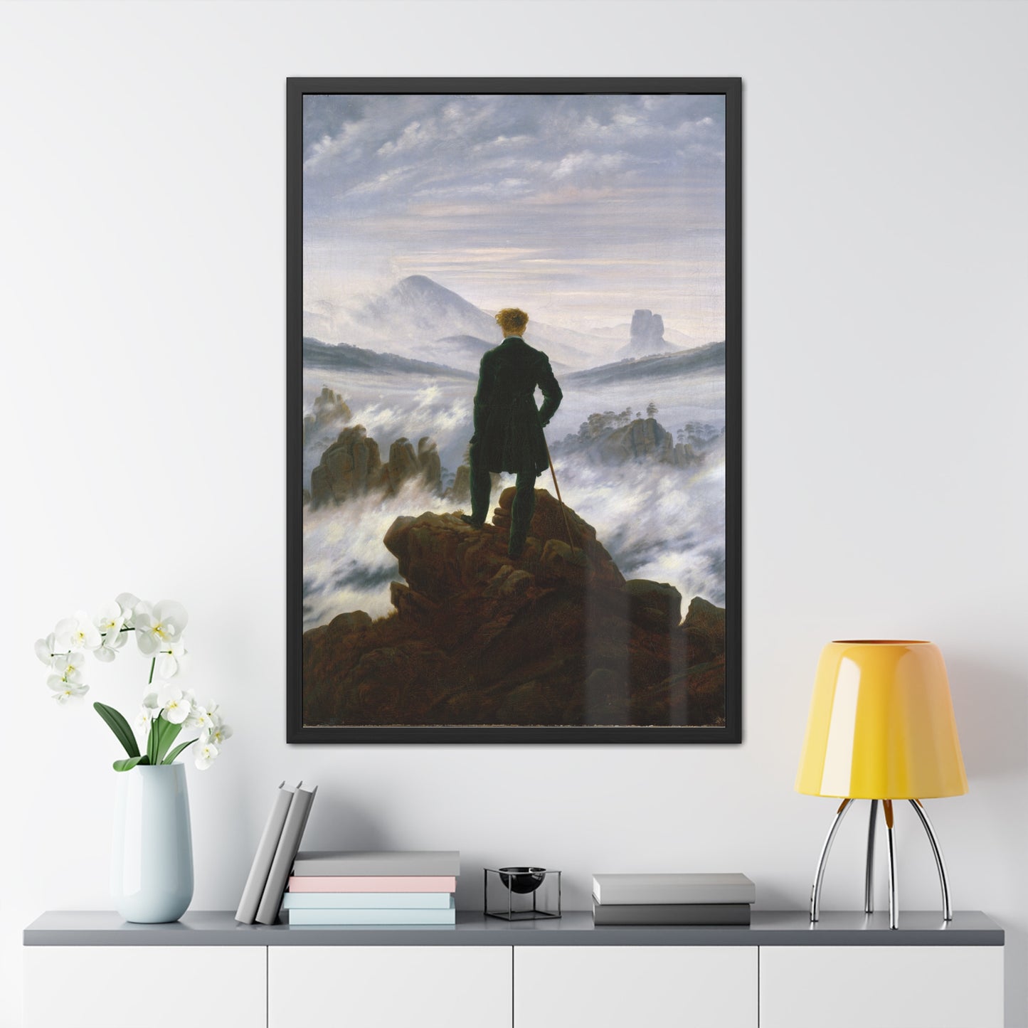 Wanderer above the Sea of Fog - Framed Print