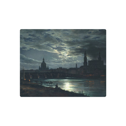 View of Dresden by Moonlight - Metal Print