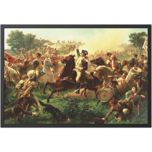 Washington Rallying the Troops at Monmouth - Framed Print