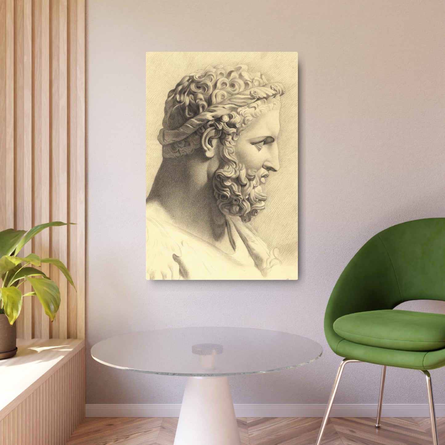 Bust of Hercules - Metal Print