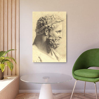 Bust of Hercules - Metal Print