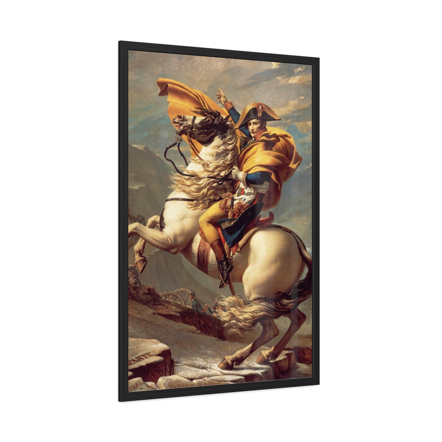 Napoleon crossing the Alps - Framed Print