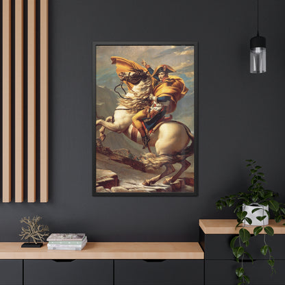 Napoleon crossing the Alps - Framed Print