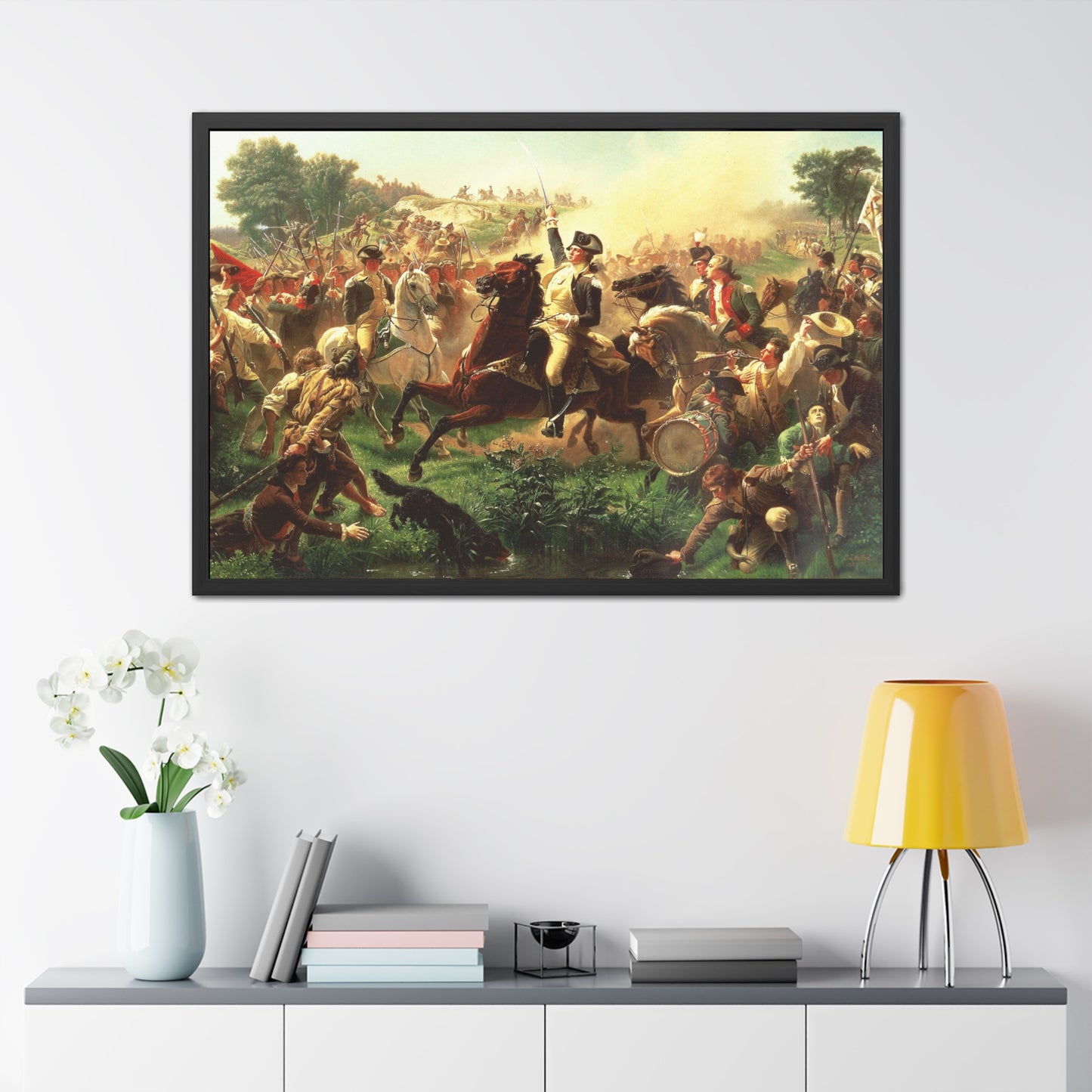 Washington Rallying the Troops at Monmouth - Framed Print