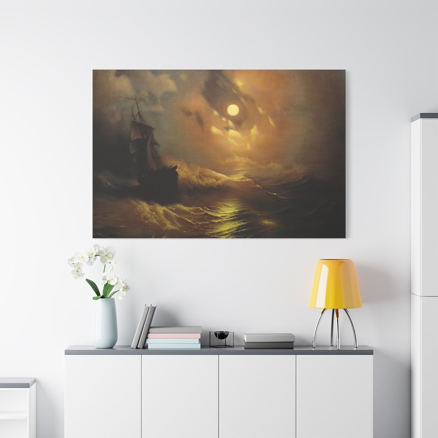 Stormy Sea at Night - Canvas Wrap